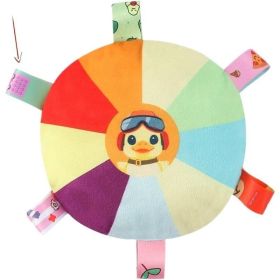 Plush Flying Discs Chew Toys, Interactive Tug-Of-War Dog Toy With Bells Inside, Turn-table Pattern Washable Bite-Resistant Pet Toys (Option: Ducklings)