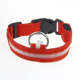 LED Luminous Pet Dog Collar Great For Night Walking (Option: Red Light-S)