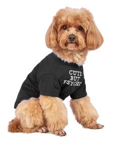 Cute Round Neck T-shirt For Dogs (Option: Black-XXL)